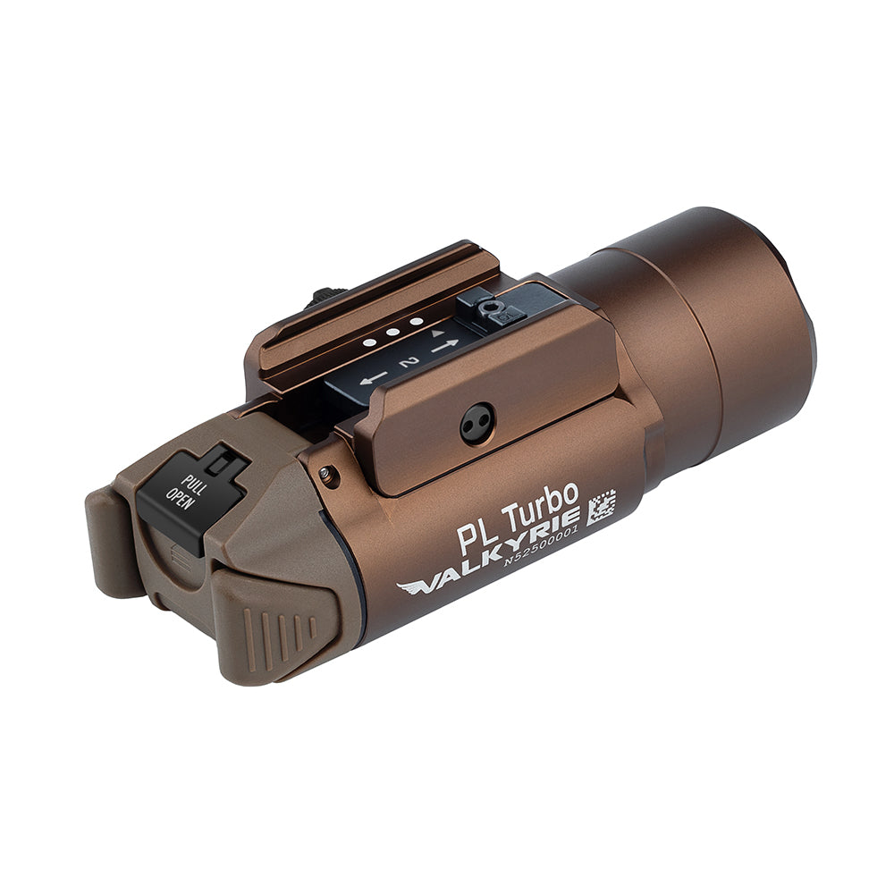 Olight PL Turbo Tactical Light with Spotlight and Floodlight TANOlight PL Turbo Tactical Light with Spotlight and Floodlight TAN