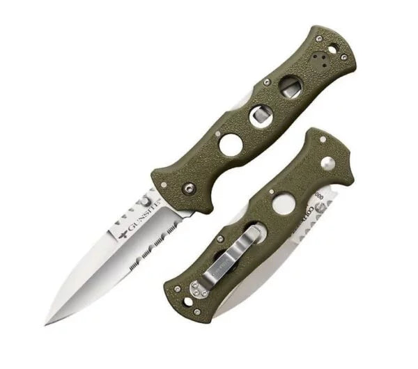 Cold Steel Gunsite Counter Point Folding Knife, AUS 10A, Dark Earth, CS10ABV3