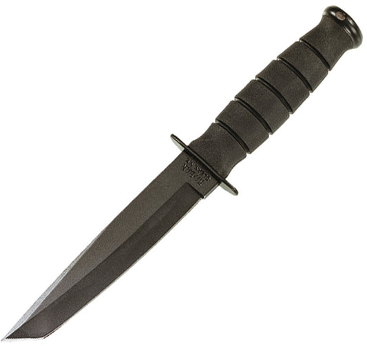 Ka-Bar Short Tanto Fixed Blade Knife, 1095 Cro-Van, Hard Sheath, Ka5054