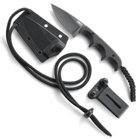 CRKT Minimalist Fixed Blade Knife, Drop Point Blade, GFN Sheath, 2384K