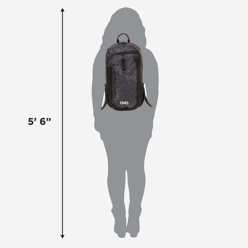 Girls With Guns Midnight Deluxe Backpack with Lockable Concealed Carry, Black/Shade Blackout Camo