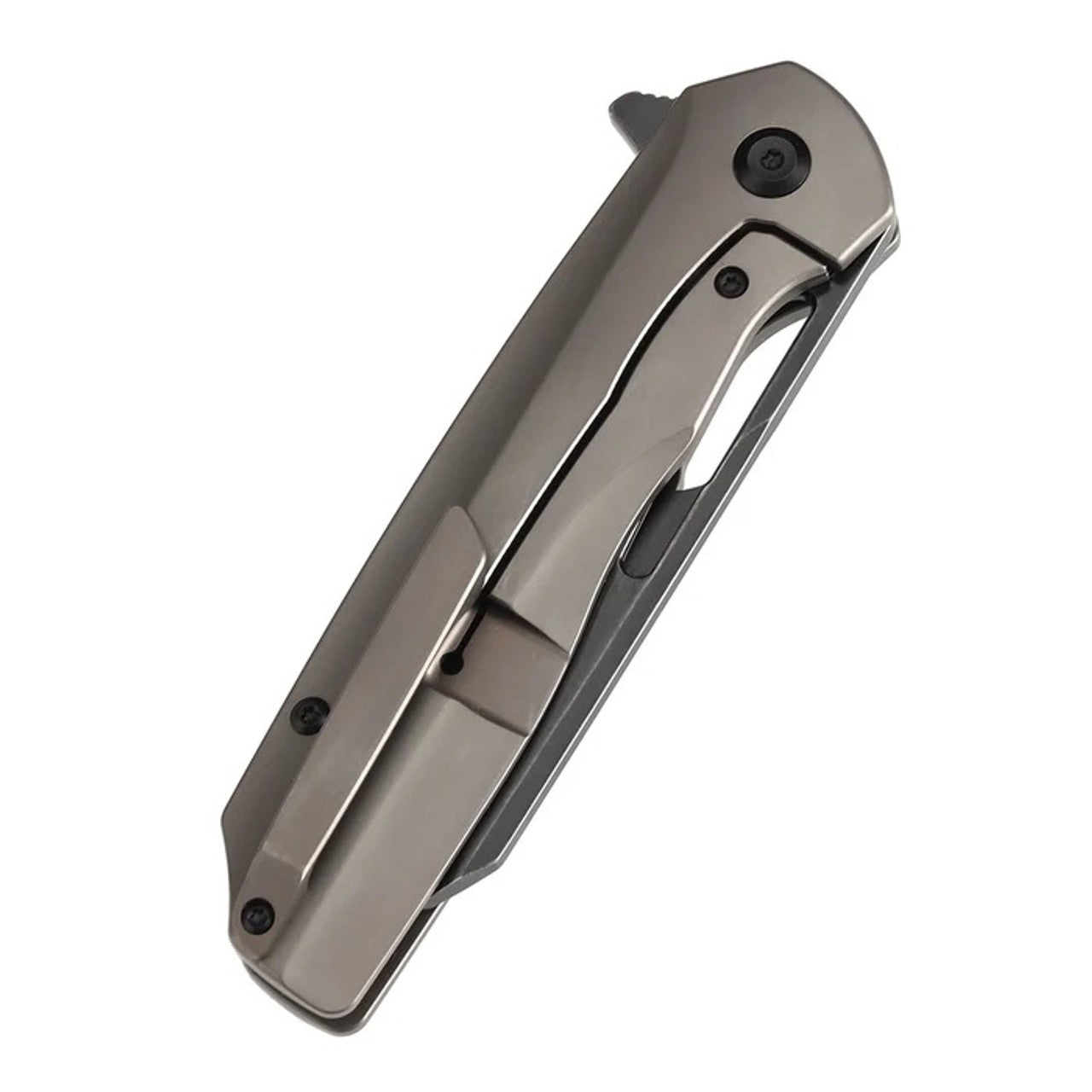 Kansept Shard Flipper Framelock Knife, CPM S35VN Black, Titanium Bronze Ano, K1006C22