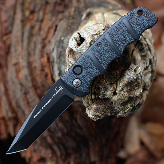 Boker Plus KALS-74 All Black Folding Knife, D2 Steel, Aluminum Handle, 01KALS101N