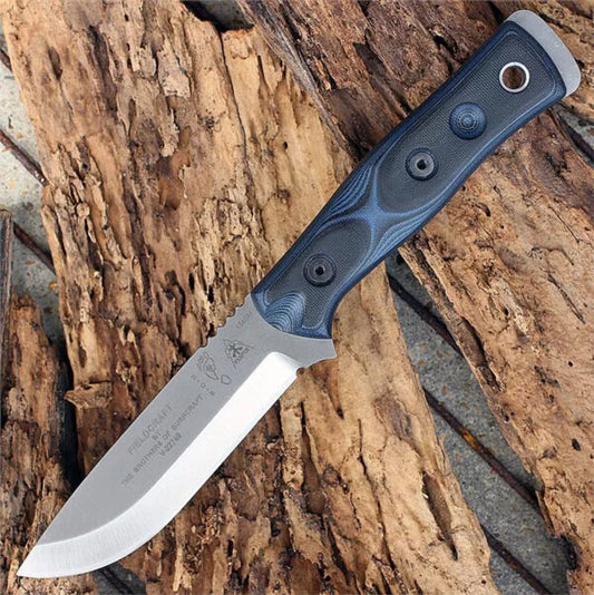 TOPS B.O.B. Hunter Fixed Blade Knife, 154CM, G10 Blue/Black, Kydex Sheath, BROS154BB