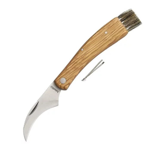 Baladeo Mushroom Knife, Stainless, Zebra Wood, BALECO029