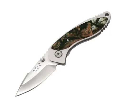 Buck Alpha Dorado Folding Knife, 420HC Steel, Mossy Oak Infinity, BU0270CMS22