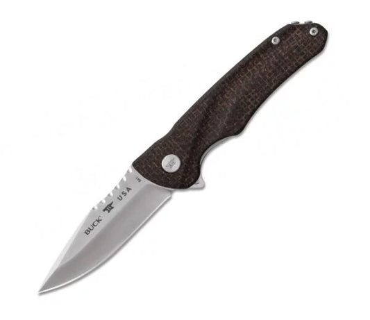Buck Sprint Pro Flipper Folding Knife, S30V, Micarta Burlap, BU0841BRS