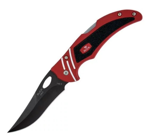Buck Volt Folding Knife, 420HC Steel, Aluminum Red, BU0710RDS1