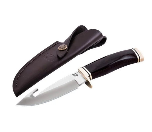 Buck Zipper Fixed Blade Knife, 420HC Steel, Leather Sheath, BU0191BRG