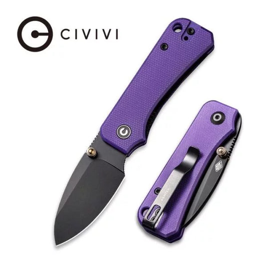 CIVIVI Baby Banter Folding Knife, Nitro V SW, G10 Purple, C19068S-4
