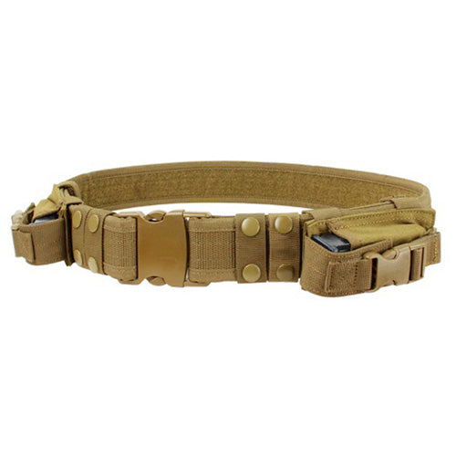 Condor Adjustable Tactical Belt with Magazine Pouch TAN