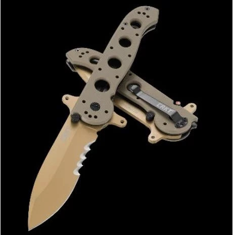CRKT Carson Flipper Folding Knife, G10 Desert, CRKTM21-14DSFG