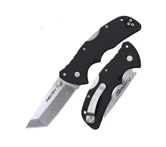 Cold Steel Mini Recon 1 Tanto Folding Knife, AUS 10A, CS27BAT