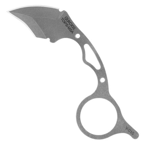TOPS Quickie Fixed Blade Knife, 1095 Carbon, Kydex Sheath, QCK-01