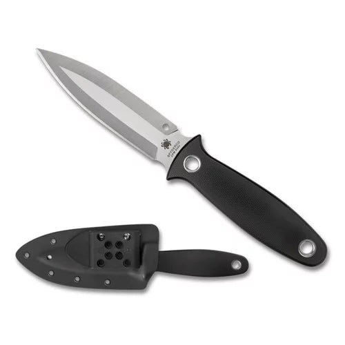 Spyderco Nightstick Dagger Fixed Blade Knife, S30V, G10 Black, FB47GP