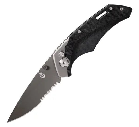Gerber Contrast Plunge Lock Folding Knife, Assisted Opening, G10 Black G31002269