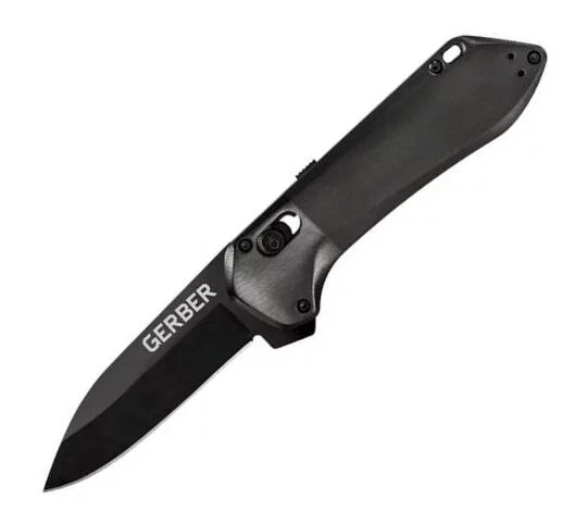 Gerber Highbrow Compact Folding Knife, Assisted Opening, Plain Edge, Onyx Handle G30001524