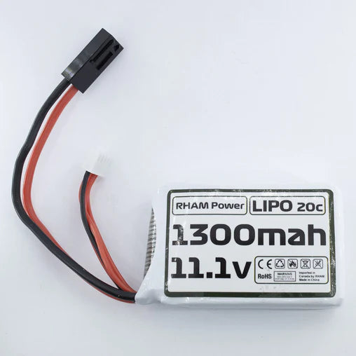 Rham Power 11.1v 1300mAh LiPo Brick Battery with Tamiya