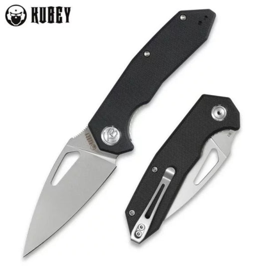 Kubey Folding Knife D2 Steel, G10 Black, KU122A