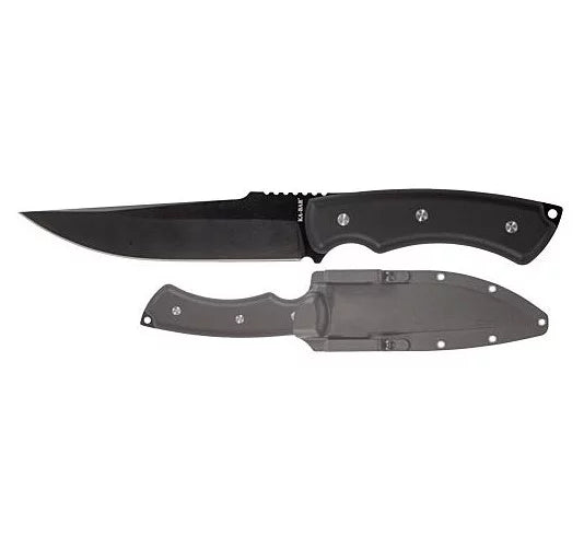 Ka-Bar IFB Trail Point Fixed Blade Knife, G10 Black, Hard Sheath, 5351
