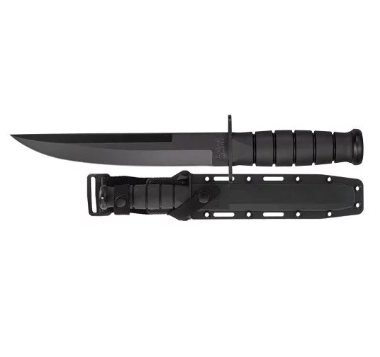 Ka-Bar Modified Tanto Fixed Blade Knife, 1095 Cro-Van, Hard Sheath, 1266