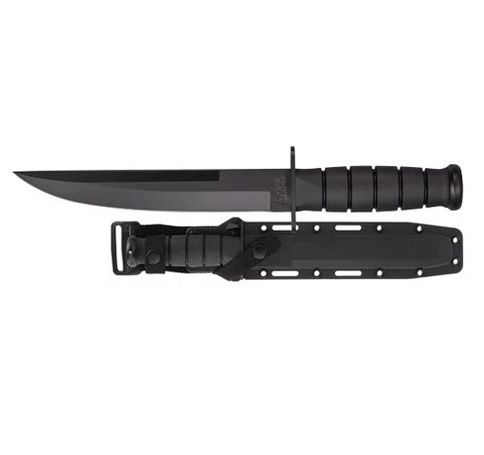 Ka-Bar Modified Tanto Fixed Blade Knife, 1095 Cro-Van, Hard Sheath, Ka1266