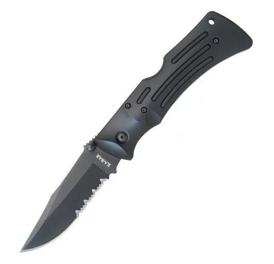 Ka-Bar Mule Folding Knife, AUS 8, Zytel Black, Cordura Sheath, Ka3051