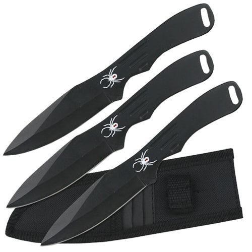 Master Cutlery Perfect Point Spider Printed 8 Inch Throwing Knife - 3 Pcs Set RC-1793B