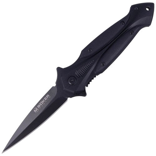 Boker Magun Starfighter 2.0 Dagger Folding Knife, Assisted Opening, 440A, G10 Black, 01RY269