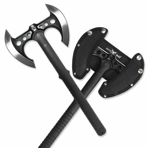 UC M48 Double Blade Tactical Tomahawk Axe, Nylon Sheath, UC3056