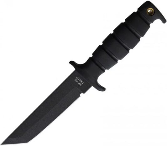 OKC SP-12 Fixed Blade Knife, Carbon Black Tanto, Black Handle, 8400