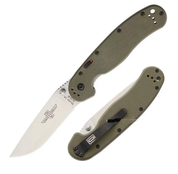OKC RAT IA SP Folding Knife, Assisted Opening, AUS 8, G10 OD, ON8870OD