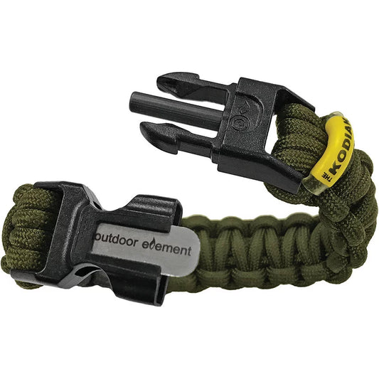 Outdoor Element KODIAK Survival Paracord Bracelet- Green ODEKSBGL
