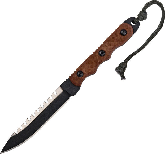 TOPS Ranger Bootlegger 2 Fixed Blade Knife, 1095 Carbon, Micarta, Kydex Sheath, RBL02