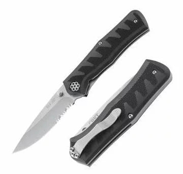 Ruger Crack Shot Compact Folding Knife, Assisted Opening, Combo Edge, GFN Black, R1206