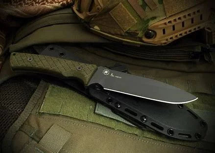 Spartan Blades Damysus Fixed Blade Knife, 1095 Pro Grade, Micarta Green