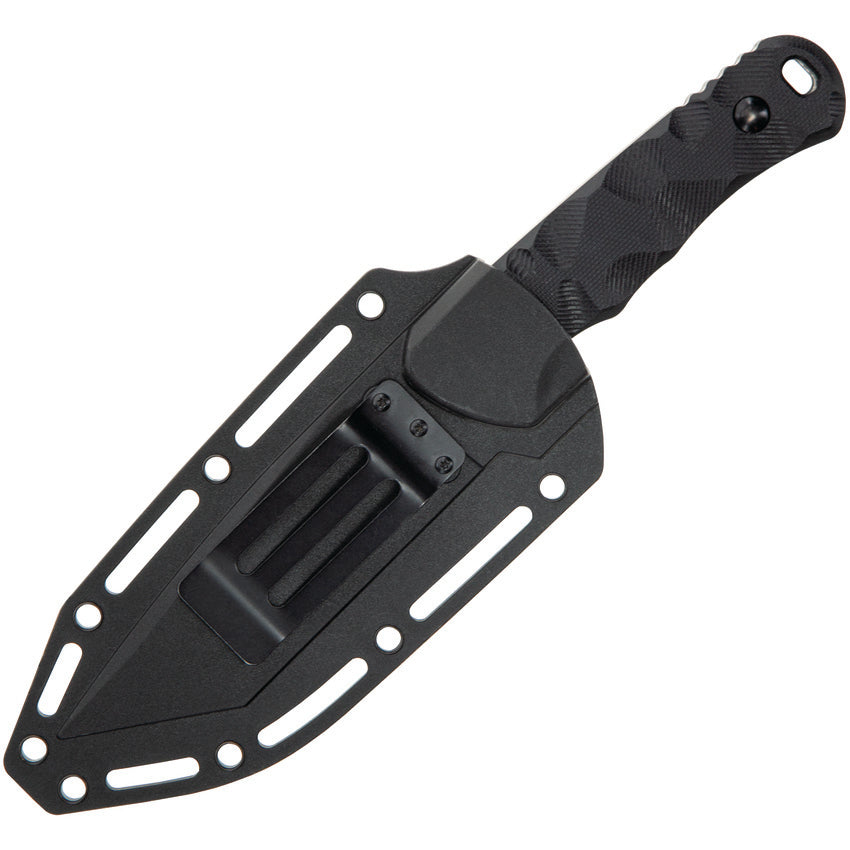 Schrade Regime Fixed Blade Knife, AUS-8 Black, G10 Black, Black Sheath, 1136036