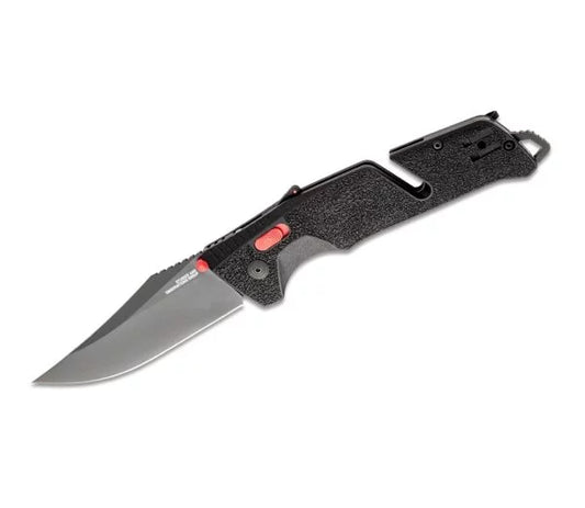 SOG Trident AT Folding Knife – Black and Red 11-12-01-41