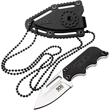 SOG Instinct Mini Fixed Blade Knife, G10 Black, Nylon Sheath, NB1002
