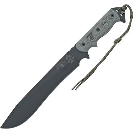 Tops Armageddon Fixed Blade Knife, 1095 Carbon, Micarta, Ballistic Nylon Sheath, TOPSATRD01