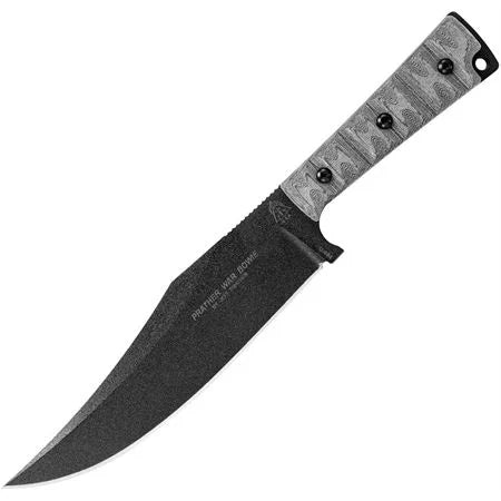 TOPS Prather War Bowie Fixed Blade Knife, 1095 Carbon, Micarta, MOLLE Nylon Sheath, PWB01