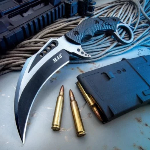 UC M48 Liberator Falcon Karambit Fixed Blade Knife, Nylon Sheath, UC3334