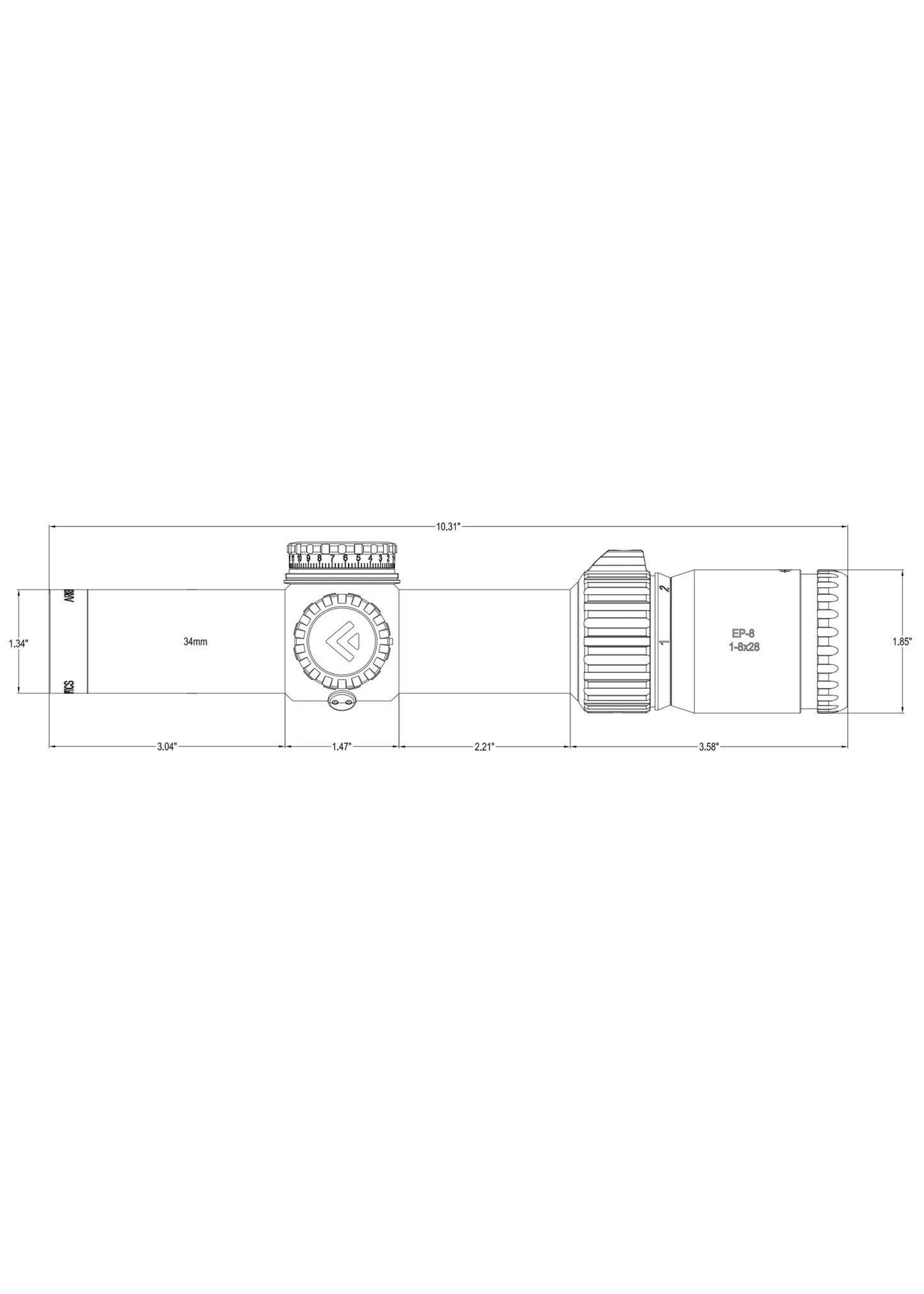 ARKEN EP-8 1-8X28 FFP KL BOX MOA