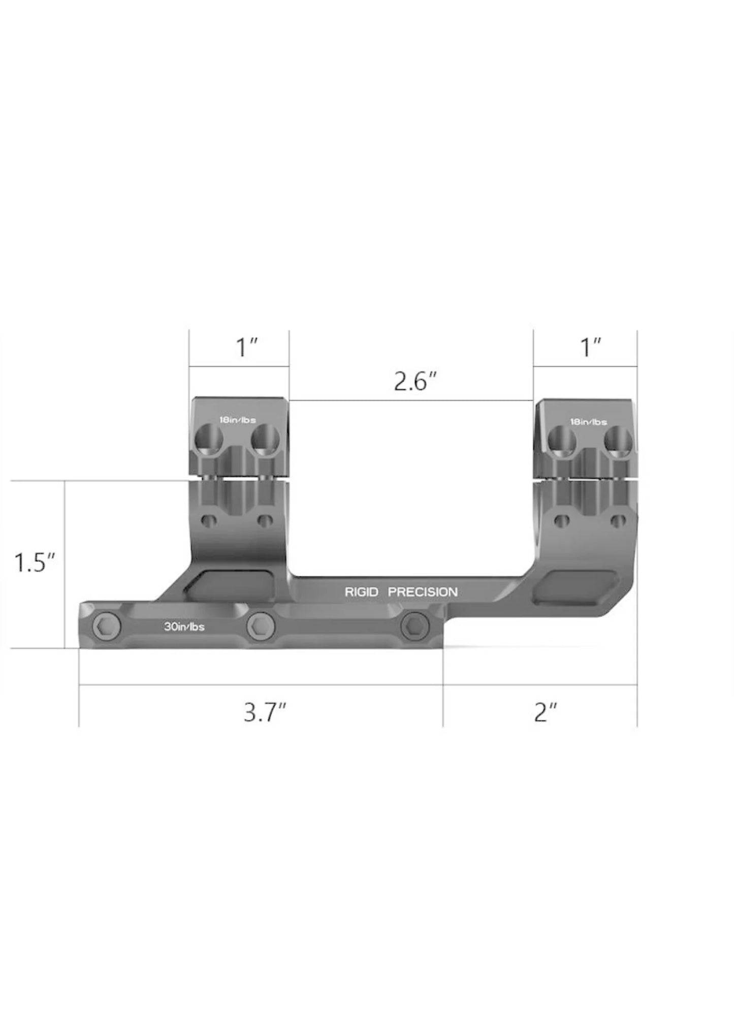 ARKEN Rigid Precision Cantilever Scope Mount 34mm 20moa