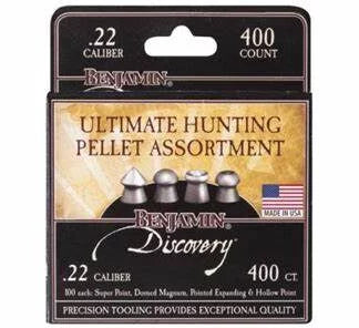 Benjamin 22BHPA Discovery Ultimate Hunting Pellet Assortment, 400-Count
