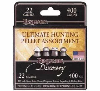 Benjamin 22BHPA Discovery Ultimate Hunting Pellet Assortment, 400-Count