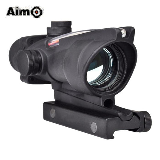 AIM-O RED DOT ACOG WITH BLACK OPTICAL FIBER