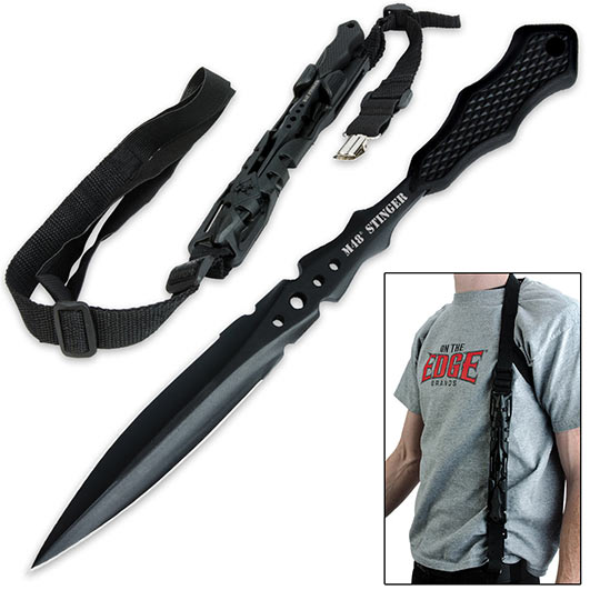 UC M48 Stinger Urban Spike Fixed Blade Knife, Shoulder Harness, UC2937