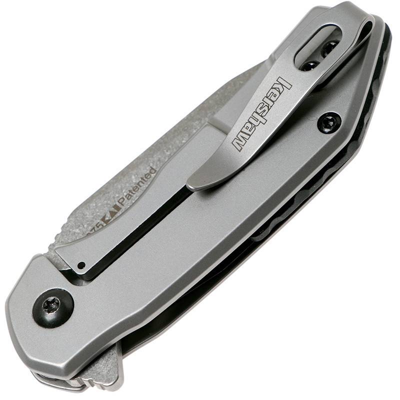 Kershaw Valve Flipper Framelock Knife, Assisted Opening, Stainless Handle, 1375