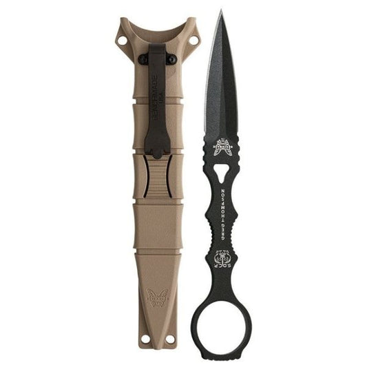 Benchmade SOCP Dagger Fixed Blade Knife, 440C, Black Sheath, BM176BK